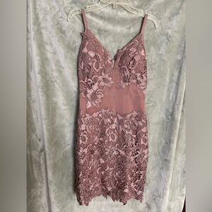 Windsor mauve pink lace dress